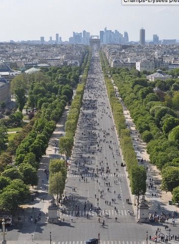 Les Champs Elysées, Paris, piétonnier les premiers Dimanche du mois