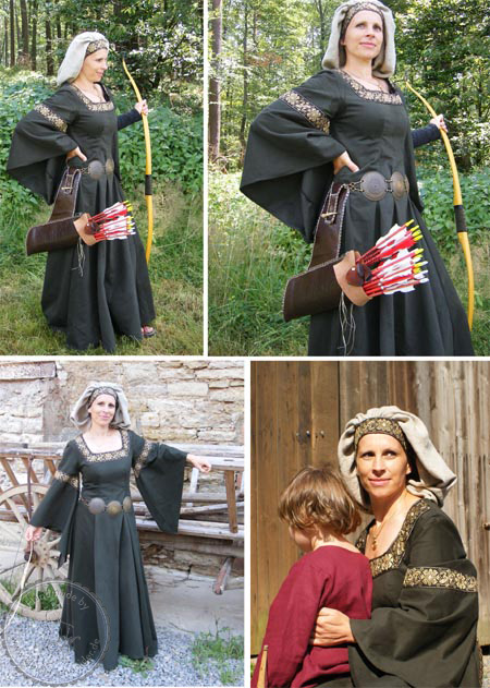 Waldelben Mittelalter Gewand, Mittelalterfest Gewand, Mittelalterkleid