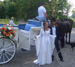 Elfengleiches Brautkleid, Mittelaltergewand, Hochzeitsgewand