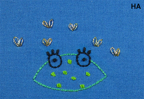 Batracienne, 2017, broderie