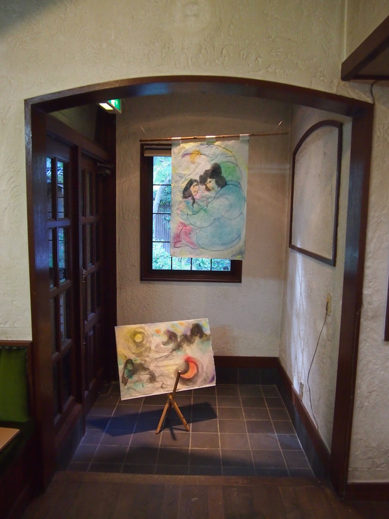 イザナギとイザナミ：水墨画
