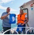 IOI SLOVENIA (FP): DOVES (Slovenian Foundation for Environmental Education) awarded the Blue Flag certification to the MBS-NIB research boat Sagita