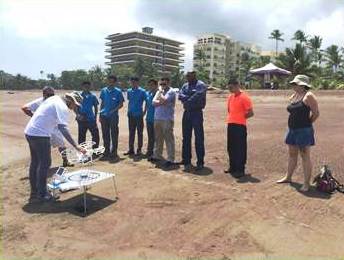 IOI COSTA RICA: Speech and demonstration on rip current phenomena and use of drones attended by the Jaco Technical High School students, Jaco beach, Garabito