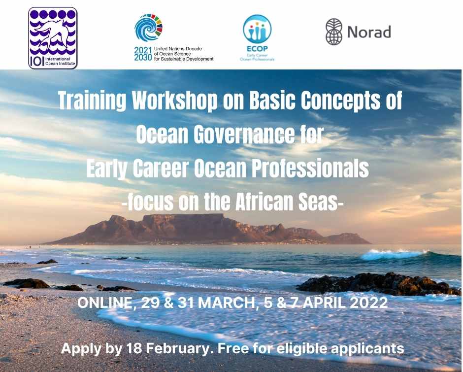 IOI Training Workshop on  Basic Concepts of Ocean Governance for Early Career Ocean Practitioners,  with a focus on the African Seas