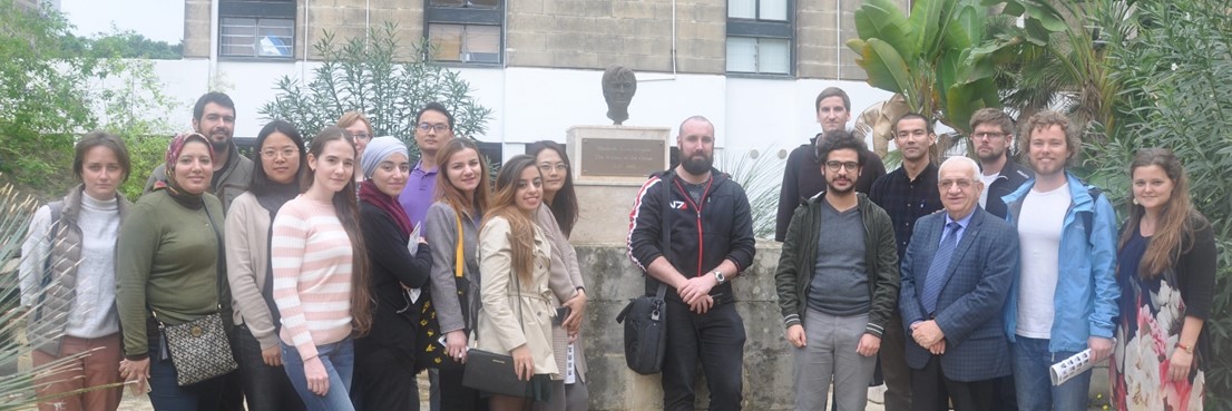 Class of 2018 during their visit to the Elisabeth Mann Borgese Monument at the University of Malta.  Photo Credit: E. Kostianaia