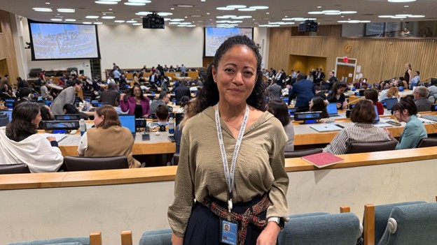Liliana Rodriguez Cortes at the PrepCom I, UN Headquarters, New York (Credit: Liliana Rodriguez Cortes)