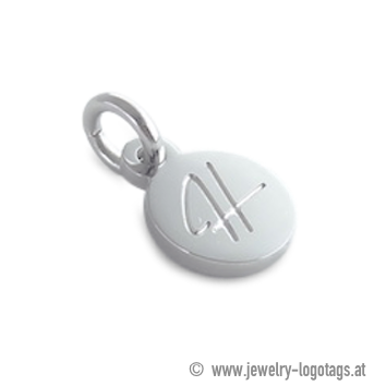 Placca logo per branding gioielli, per bracciali e collane.