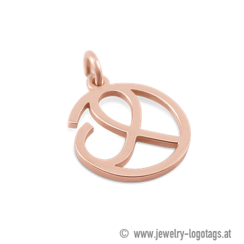 Pendente logo di alta qualità per collana, oro rosa.