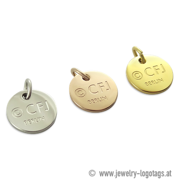 Placca logo personalizzata, argento per gioielli.