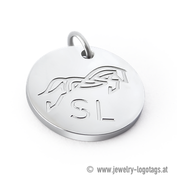logo charm for jewelry branding, for bracelets and necklaces
