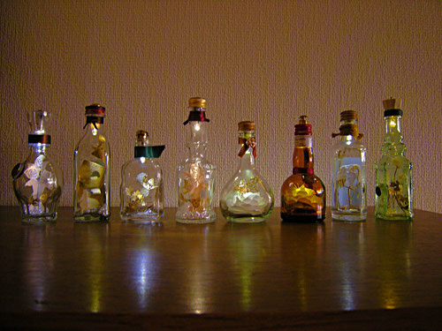作品紹介２ 切り絵ボトルアート Kirie Bottle2