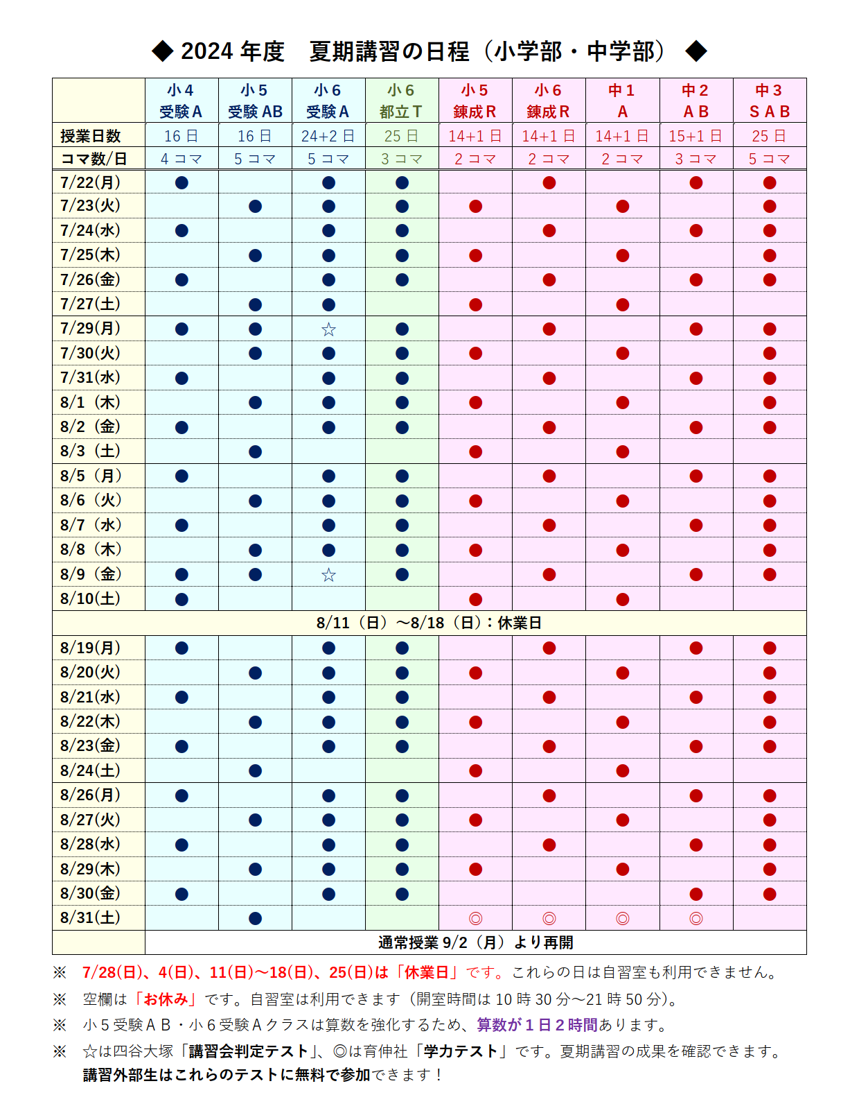 2024 夏期講習 7月22日(月)開始 - 学力開発教室 2024 夏期講習 7月22日(月)開始 - 学力開発教室