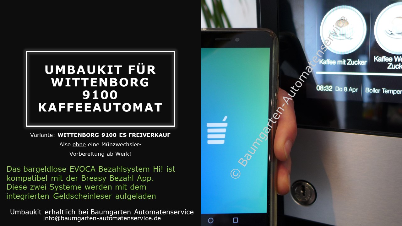 Breasy App wird mit dem Automaten verbunden