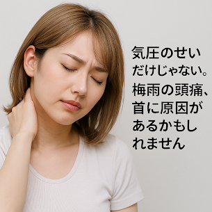 「気圧のせいだけじゃない。梅雨の頭痛、首に原因があるかもしれません」