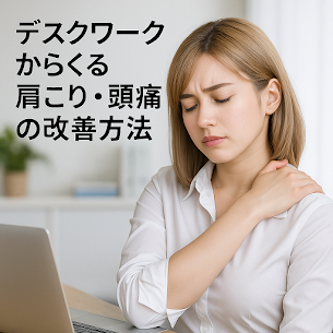 ✅ デスクワークの肩こり・頭痛の改善法  🔍 「パソコン作業の後、首や肩がガチガチに…」そんな経験ありませんか？  デスクワークが続くと、気づけば肩が重くて、首も回らない。 さらにひどいときには、頭痛やめまいも起こってしまうこともありますよね。  実はこれ、長時間の作業で姿勢が崩れることが原因なんです。  💡 なぜ肩こ