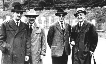 1962 - Da sinistra: Agostino Migliorini, Ivo Borghesi, Emilio Nepi, Ezio Neri.