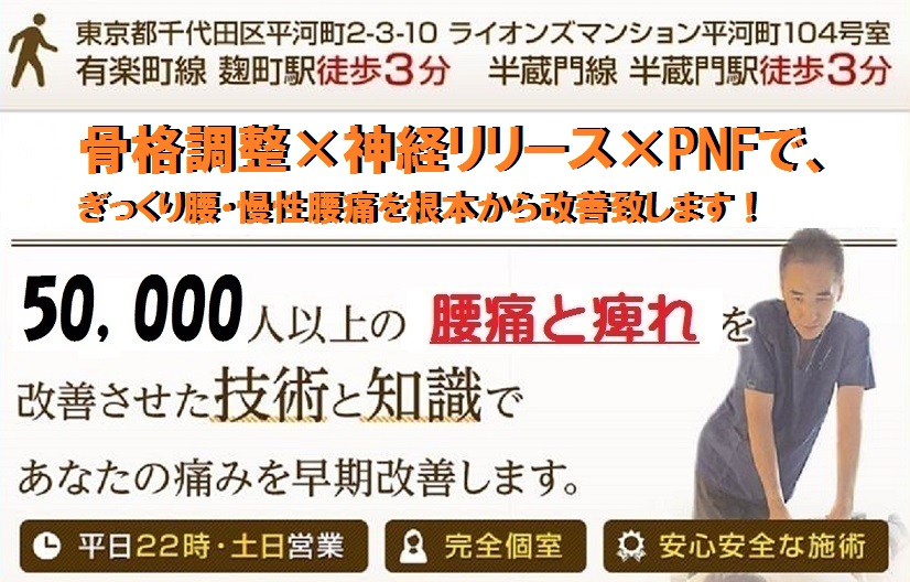 麹町・半蔵門エリアで唯一の腰痛専門整体院フィジカルスタジオ246です。突然のぎっくり腰から慢性的な腰痛まで。腰の痛みの改善なら当院へお任せください