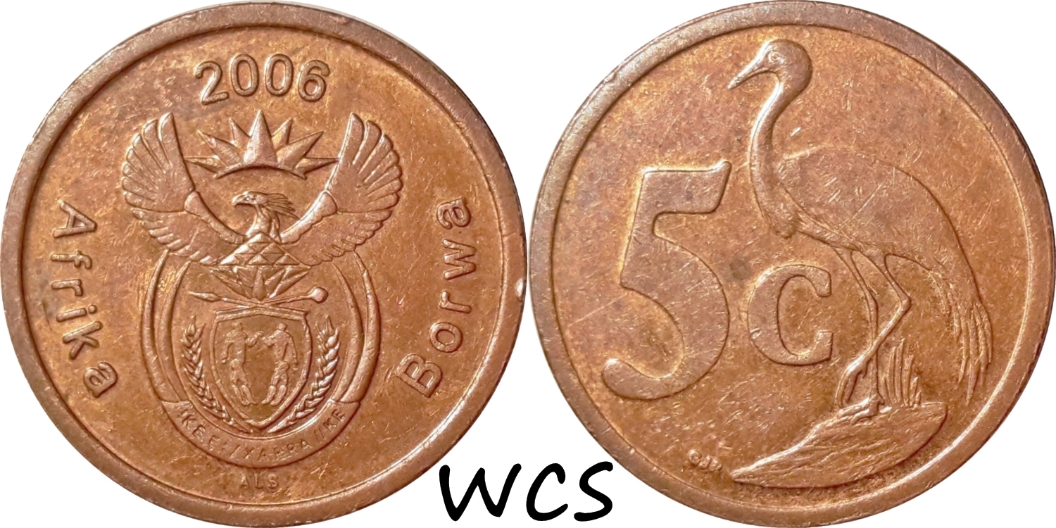 South Africa 5 Cents - World Coin Shop