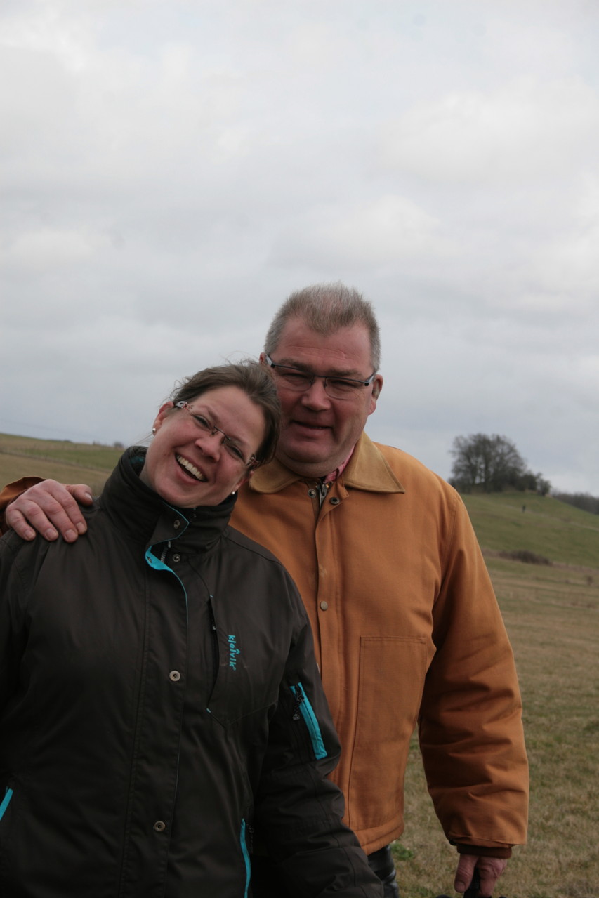 Die fleißigen Helfer: Uwe und Christina als Streckenposten