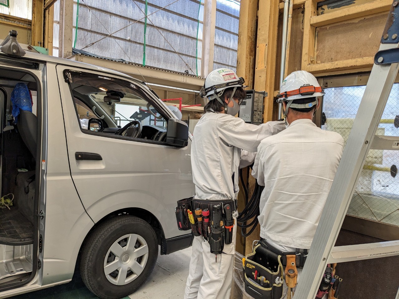 EV充電器の設置(^^♪