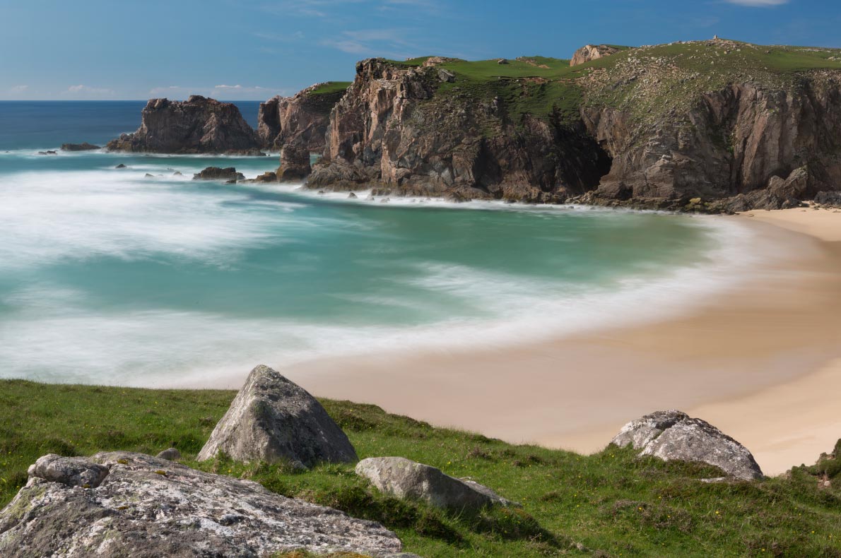 Best beaches in Scotland - Mangersta or Mangurstadh beach and sea stacks on the Isle of Lewis and Harris Copyright Anneka - European Best Destinations