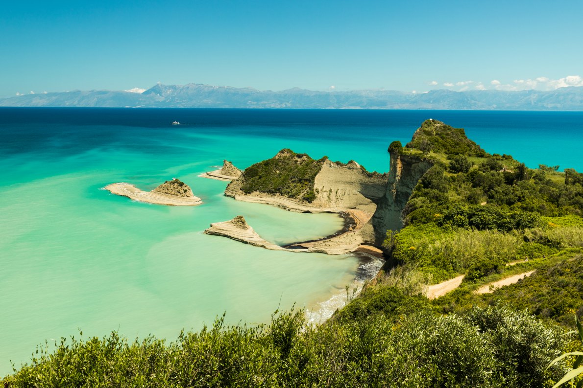 Best beaches in Greece - Cape drastis Corfu Island