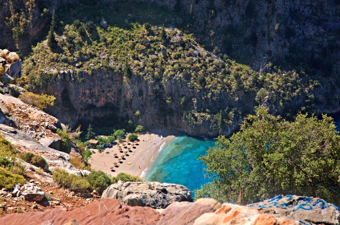 Best beaches in Turkey - Butterfly Valley beach 