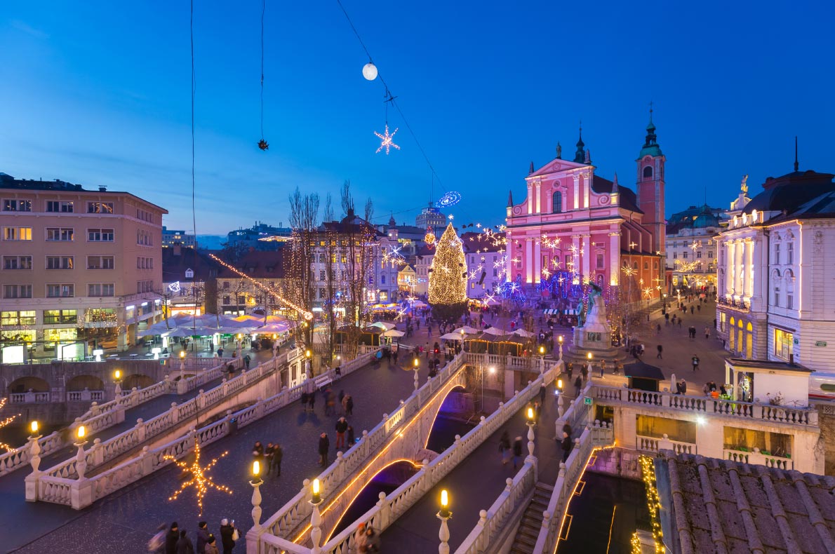 Ljubljana Christmas Lights - Best Christmas illuminations in Europe - Copyright Matej Kastelic - European Best Destinations