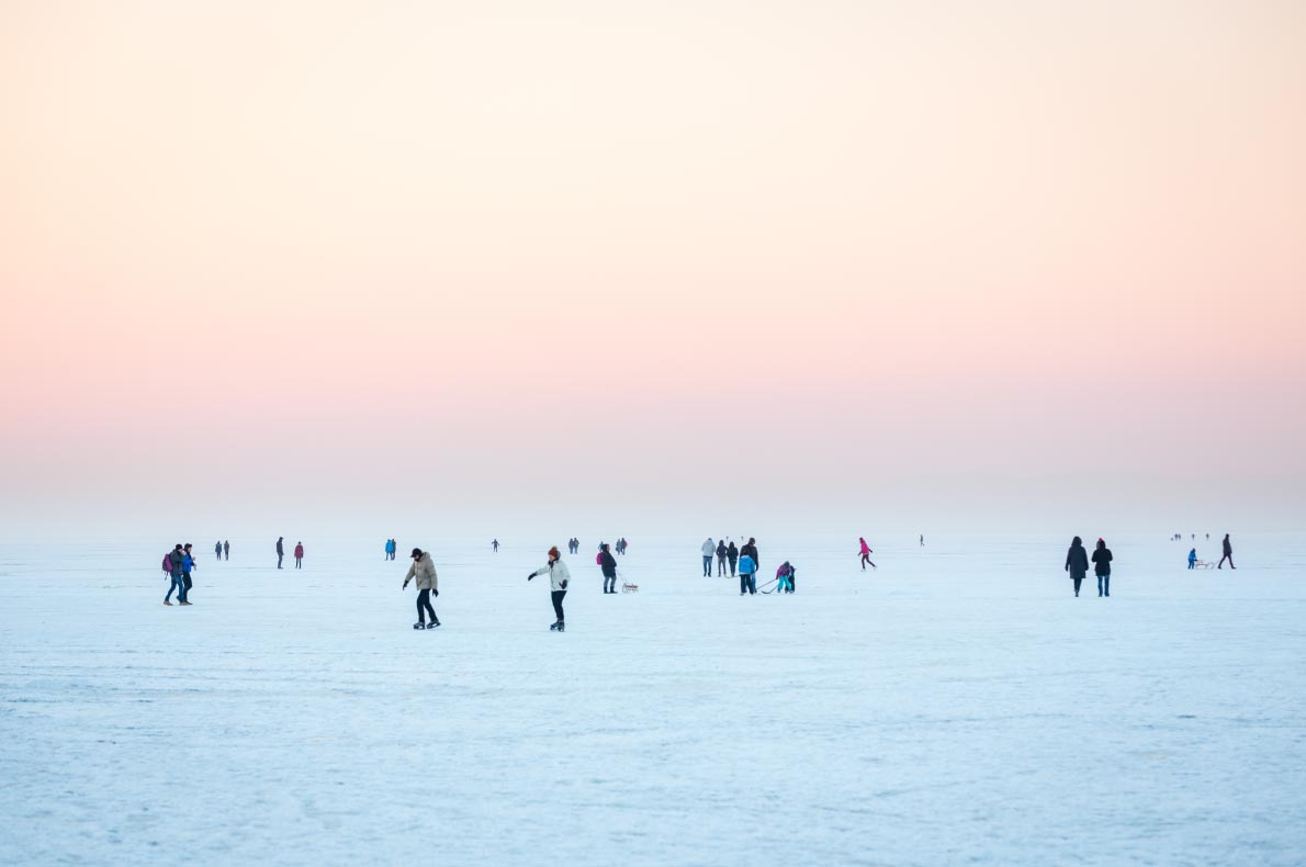 Best things to do in Austria Podersdorf ice skating on the frozen lake Neusiedler See Burgenland - Copyright Luboslav Tiles - European Best Destinations