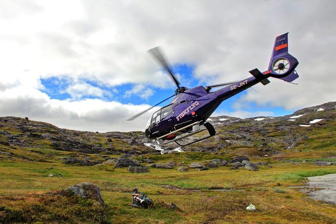 Hubschrauberflug nach Piskehaure