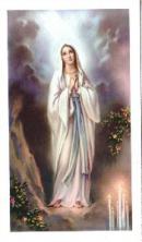 ルルドの聖母 ご絵 教会 イエス 聖母マリア 守護 聖人 祈りカード