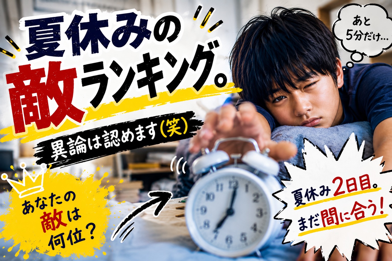 夏休みの敵ランキング。異論は認めます（笑）