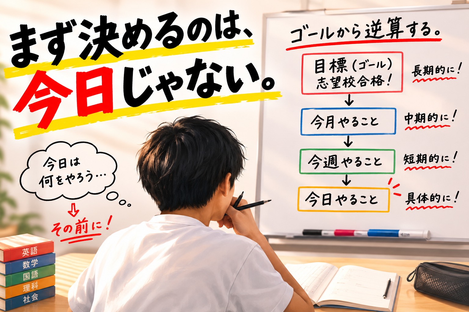 「まず決めるのは、今日じゃない。」