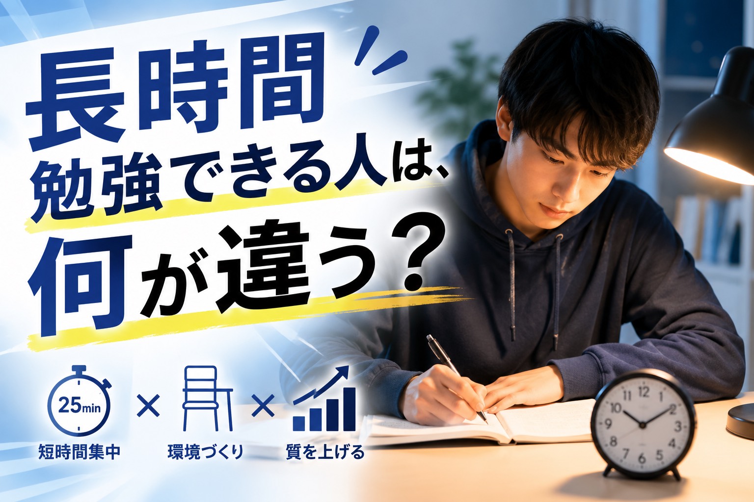 長時間勉強できる人は、何が違う？
