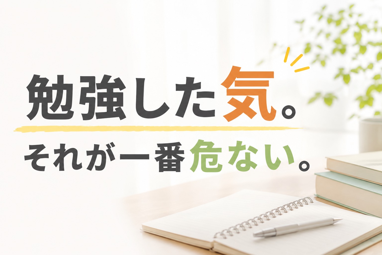「勉強した気。」それが一番危ない。