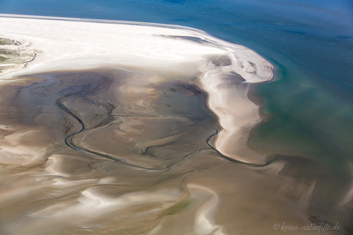 Wattenmeer Luftaufnahme, Baltrum