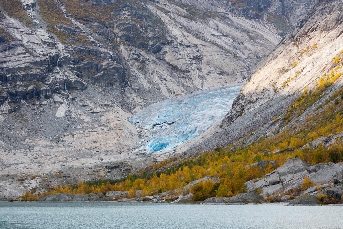 Blick über den Nigardsbrevatnet zum Gletscher