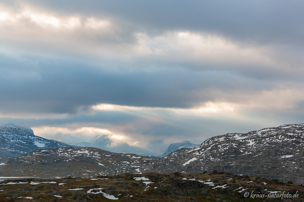 Bei Sonnenaufgang auf dem Sognefjellet