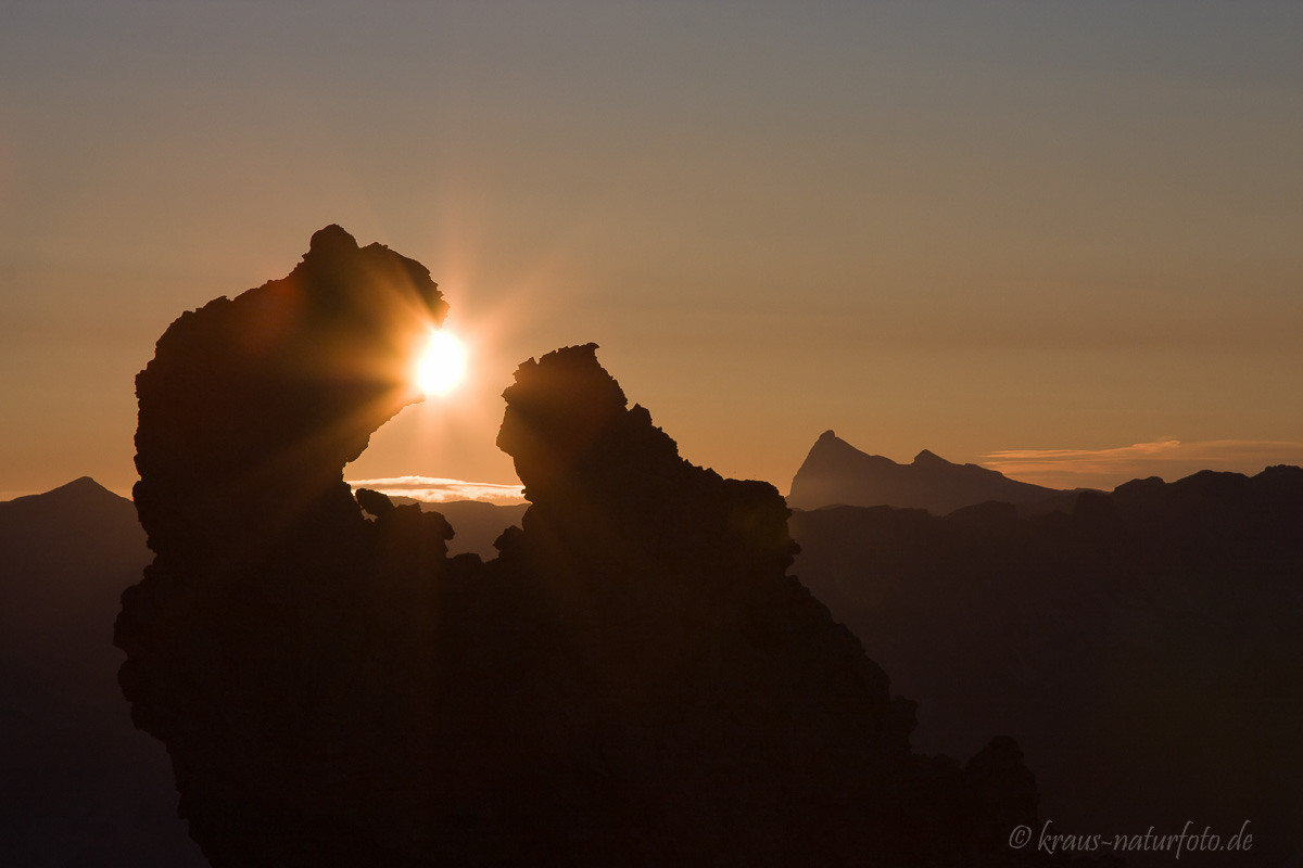 Sonnenaufgang auf der Roßzahnscharte