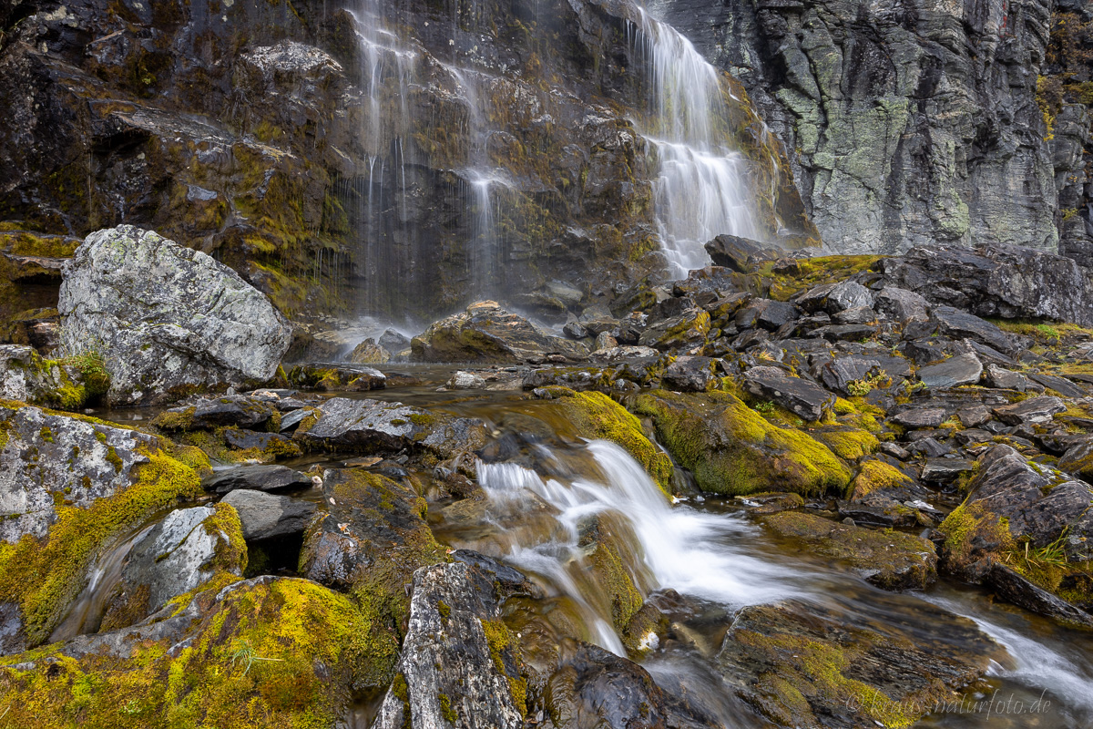 Flotane Wasserfall Aurlandsfjell