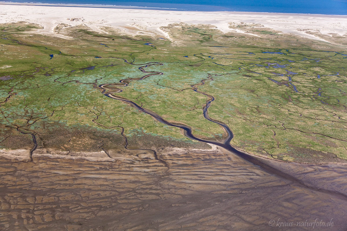 Wattenmeer Luftaufnahme, Norderney