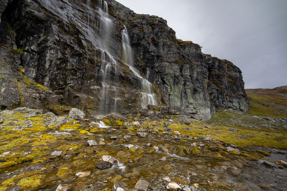 Flotane Wasserfall Aurlandsfjell