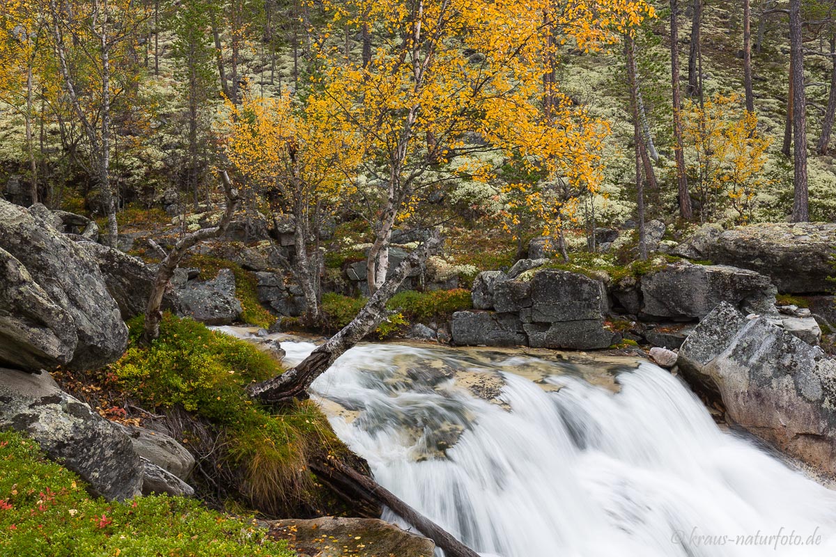 Wasserfall am Fluss Hørsa