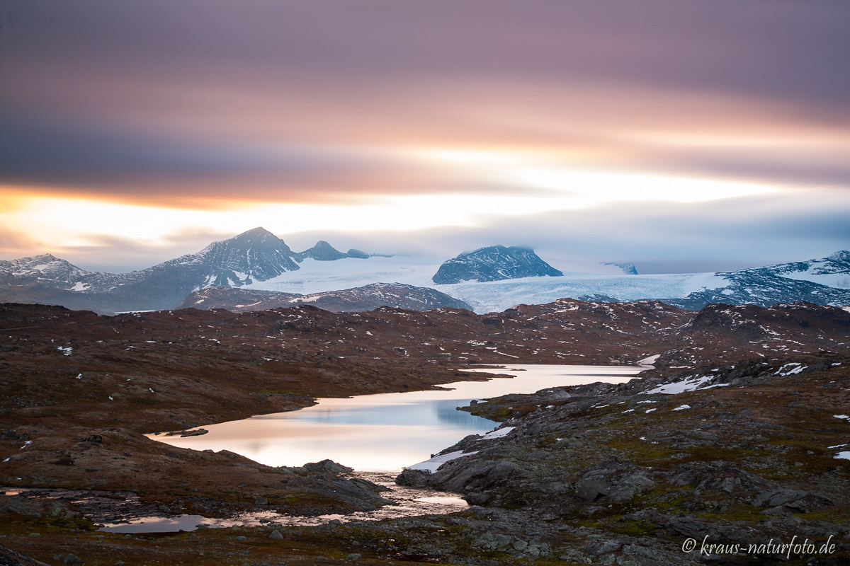 Bei Sonnenaufgang auf dem Sognefjellet