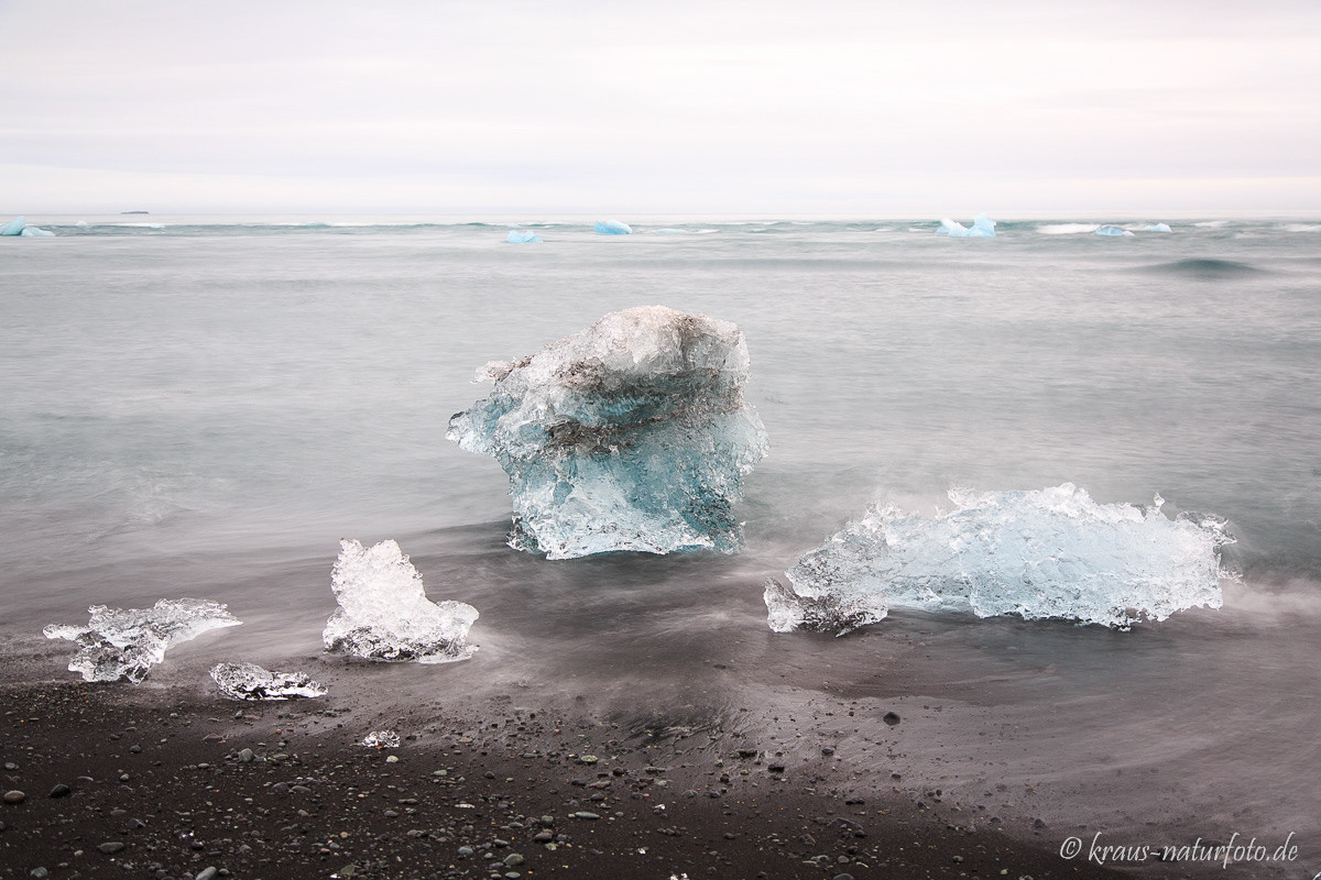 Eis am Strand, Jökulsarlon