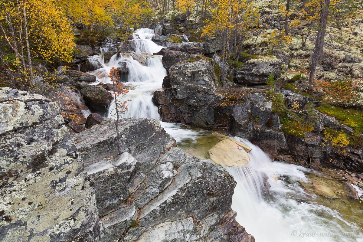 Wasserfall am Fluss Hørsa