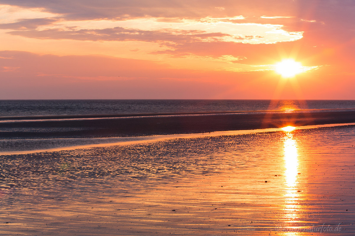 Sonnenuntergang am Strand von Amrum