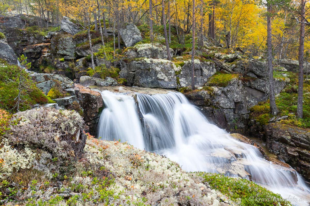 Wasserfall am Fluss Hørsa