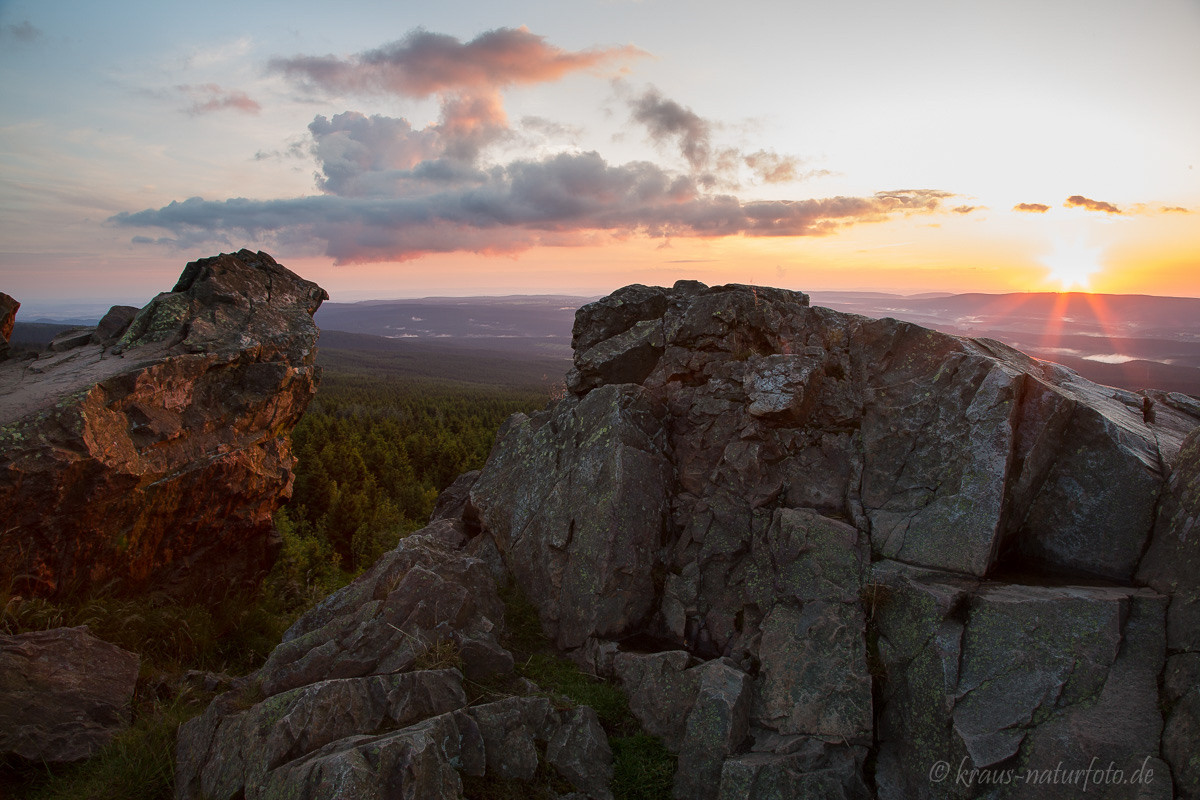 Sonnenuntergang auf der Wolfswarte