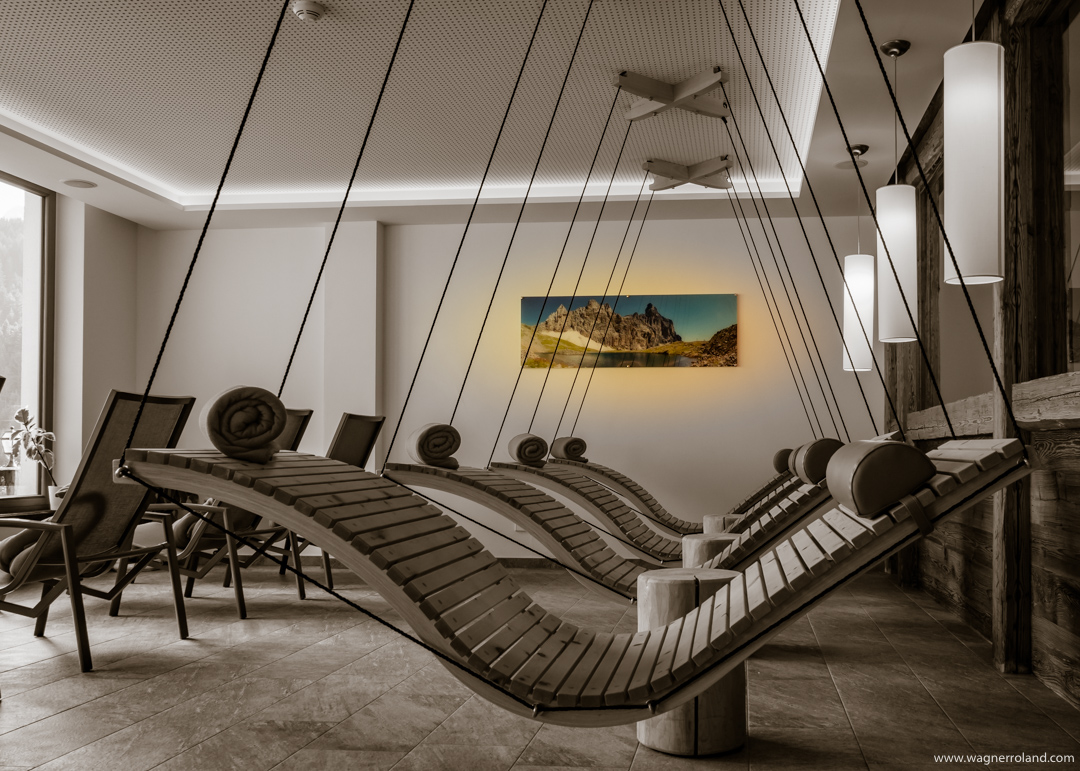 Motiv "Tribulaun/Massiv" (Direktdruck Plexiglas, ca. 150x50cm) - Hotel Panorama, Pflersch